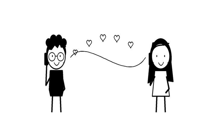 Linh and Eu Jeen talking on the phone